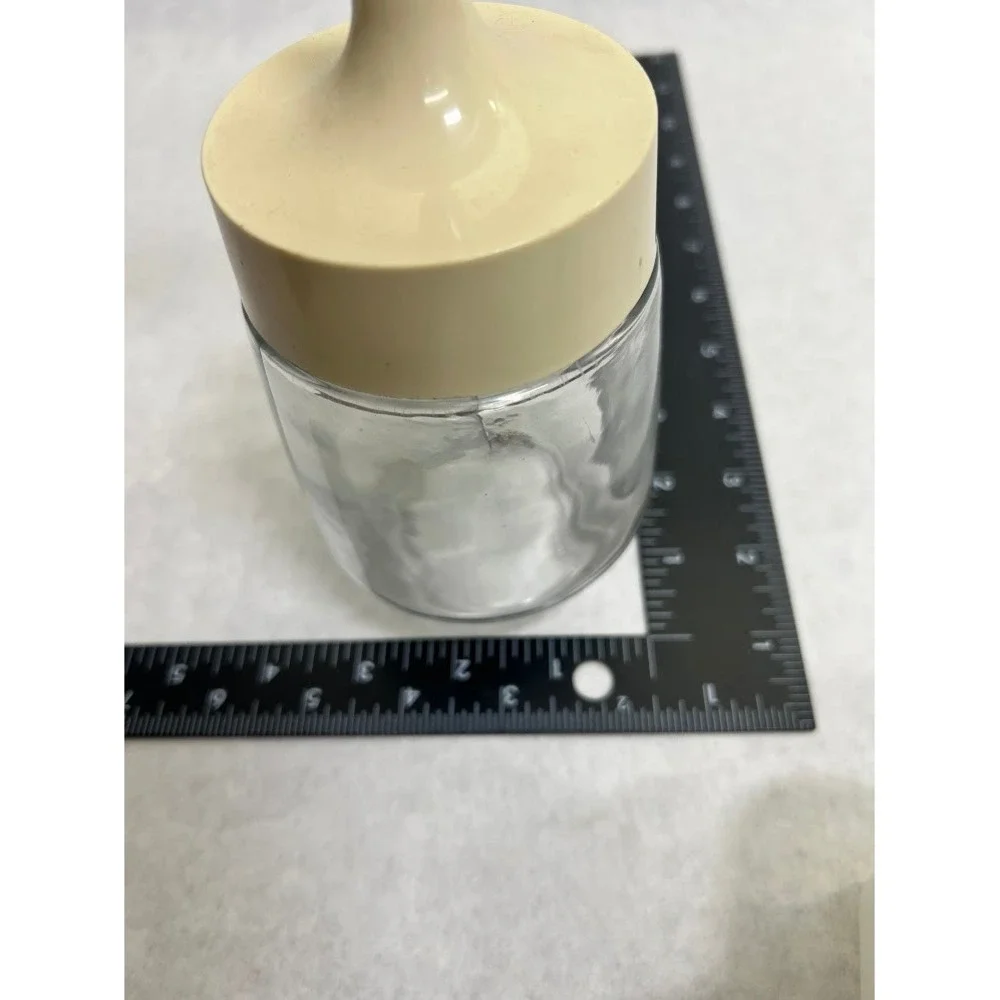 Vintage Gemco Glass Nut Chopper Manual Hand Crank Plunger Cream USA Made